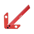 Center Measuring Tool,Center Finder, Line Gauge Center Finder, 45/90 Degree Right Angle Line Gauge Carpenter Ruler,Aluminum Alloy Woodworking Center Scribe Square Center Scribe 165mm - style: 165mm