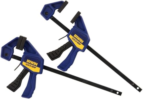 IRWIN QUICK-GRIP Bar Clamps for Woodworking, One-Handed, Micro, 4-1/4", 2 Pack (1964747) - size: 2 count (Pack of 1)
