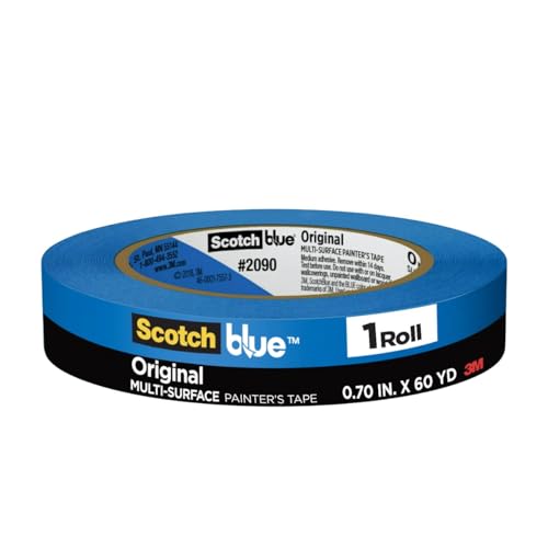 ScotchBlue Original Multi-Surface Painter's Tape, 0.70 Inches x 60 Yards, 1 Roll, Blue - size: 0.70" Width