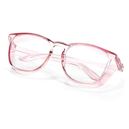 Safety Glasses Goggles for Women Girls Anti Fog Protective Eyewear Glasses - color: Pink