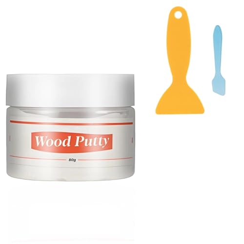 80g Wood Putty Kit, White Woods Filler for Quick Woods Repair Putty Projects on Wooden Cabinets Floors and Furniture - color: 80g White Wood Putty
