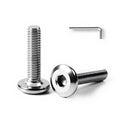 5/16-18 x 2" (10 Pack) Flat Head Hex Socket Cap Screws Bolts, 304 Stainless Steel 18-8, Hex Drive Countersunk Furniture Connector, Fully Threaded Machine Thread, Bright Finish