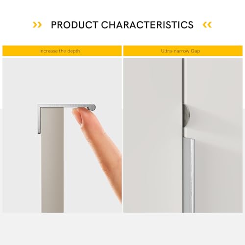 Rergy 10 Pack 4" Cabinet Pulls Brushed Nickel Finger Pulls for Cabinets - color: Brushed Nickel, size: Hole Center: 4in(102mm)