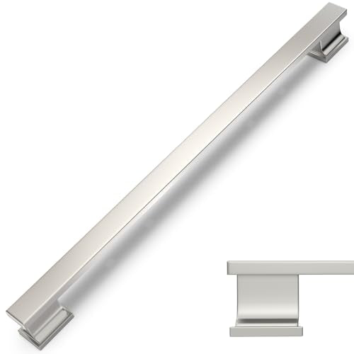 COTYKILEY 10 Pack 10 Inch(256mm) Brushed Satin Nickel Cabinet Handles Kitchen Cabinet Pulls Cabinet Door Handles Kitchen Cabinet Hardware - color: Brushed Satin Nickel, size: 10" Hole Center（256MM）