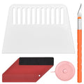 Rugreat Peel and Stick Wallpaper Tool Kit Contact Paper Smoothing Tools | Contact Paper Hanging with Felt Squeegee Knife Tape Measure for Apply Wallpaper for Vinyl Backsplash Tile Window Film