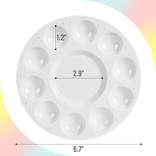 Mr. Pen- Round Paint Tray Palettes, 8 Pack - size: 8 Pack