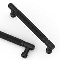 Asidrama 10 Pack 5 Inch(128mm) Matte Black Cabinet Pulls Knurled Kitchen Cabinet Handles, Cabinet Pull Kitchen Cabinet Hardware for Cupboard Drawer Pulls - color: Matte Black, size: 5" Hole Center, style: 10 Pack