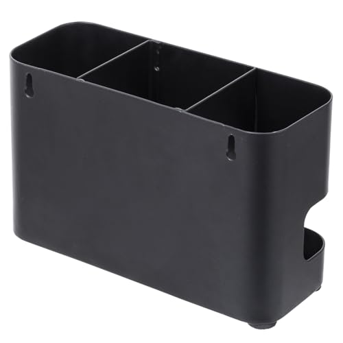 MyGift Wall Mount Salon Hair Tool Organizer with 3 Slots, Black Metal - color: Black, size: Medium