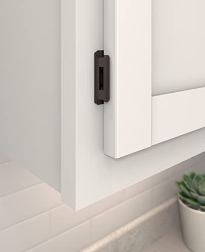 Amerock 1 Pair 1/2" Overlay Oil-Rubbed Bronze Partial Wrap Cabinet Hinge - color: Oil Rubbed Bronze, size: 1/2 Inch (13 mm) Overlay