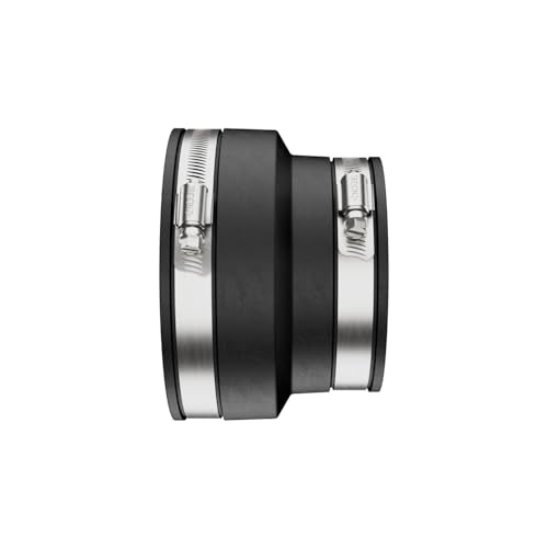 Fernco P1002-55 Flexible PVC Pipe Coupling for Clay to Cast Iron, Plastic or Steel Plumbing Connections