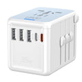Universal Travel Adapter, 35W PD Fast Charging, 5 USB C/A Ports - color: PD35W-3A2C-white