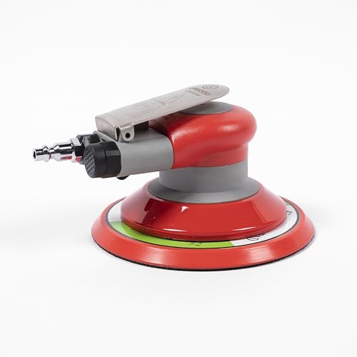 Pneumatic random orbital sander 6-inch light weight palm sander 3/16" (5 mm) diameter orbit 12000 RPM - style: 6in Non-Vacuum