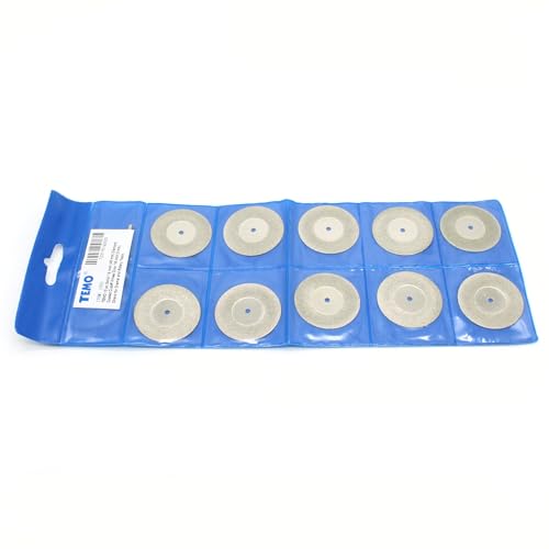 TEMO 10p 1-1/2" Solid Diamond Cutoff Wheel Saw Disc for Dremel Rotary Tool - size: 1.5" Solid