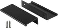 Rergy 10 Pack 3" Cabinet Pulls Black Finger Pulls for Cabinets - color: Black, size: Hole Center: 3in(76mm)