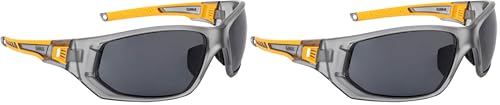 DEWALT Unisex DPG112 Full Frame Vented Protective Eyewear Smoke Lens (Pack of 2) - color: Gray/Yellow / Smoke, size: One Size (Pack of 2)