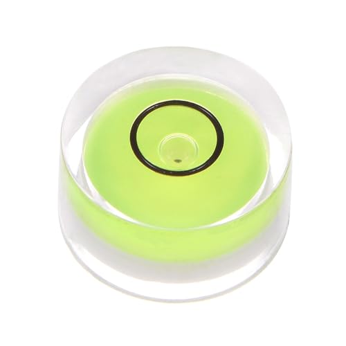 HARFINGTON Round Bubble Level, 15x8mm Mini Circular Bullseye Spirit Level for Camera Tripod Telescope Workshop Turntable Pictures Frame, Yellow - color: Yellow, size: 15x8mm