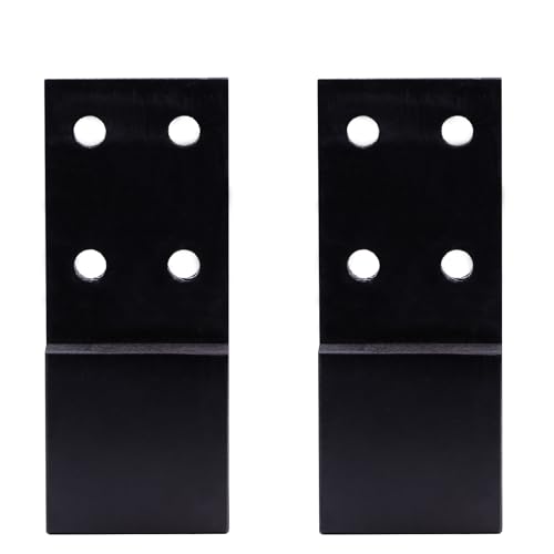 Bed Frame Legs Replacement Parts Bed Feet Furniture Support Leg Reinforcement Kit for Wooden Beds Table Cabinet Sofa Bolt-On Direct Replacement Straight Leg Replace Part Not Plastic Black 2 PCS 3inch - size: 3in