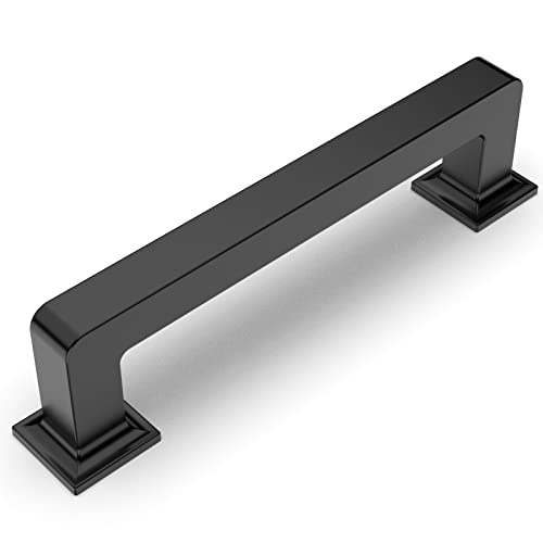 Amerdeco 10 Pack Matte Black Cabinet Pulls 3-3/4 Inch(96MM) Hole Centers Kitchen Cabinet Handles Cabinets Hardware Kitchen Handles for Cabinets Cupboard Handles Drawer Pulls ZH0019 - color: Matte Black, size: 3.75" Hole Center
