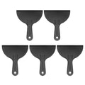 HARFINGTON 5pcs Putty Scraper 6" Width 6mm Thin Flexible Plastic Putty Knives for Taping Drywall Spreading Painting Wall Scratching - color: Black, size: 6"