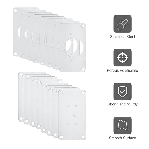 16 Pcs Cabinet Hinges Repair Plates, Cabinet Doors Hinge Repair Kit