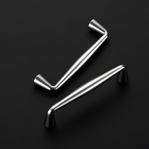 Ravinte Polished Chrome Cabinet Handles Solid Handles,3-3/4 Inch,10 Pack - color: Polished Chrome, size: 3-3/4 Inches Hole Center