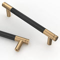 Asidrama 10 Pack 5 Inch(128mm) Matte Black and Champagne Bronze Cabinet Pulls Knurled Cabinet Handles Cupboard Handles Kitchen Cabinet Hardware for Cupboard Drawer Pulls - color: Black-Champagne Bronze, size: 5" Hole Center, style: 10 Pack