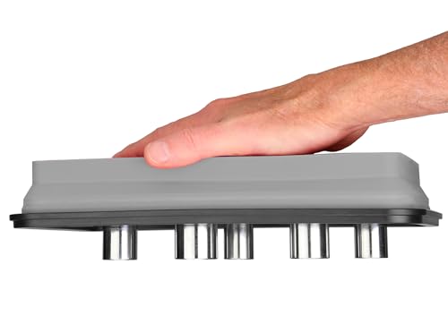Collapsible Magnetic Parts Tray Set -3 Different Size Tool Trays Light Grey - color: Light Grey