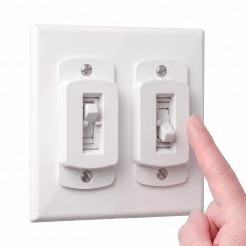 Light Switch Cover Guard (6 Pack, Toggle) – Child Proof Light Switch Lock & Switch Guard – Prevents Kids from Turning Lights On/Off – Easy Install Wall Switch Protector, White