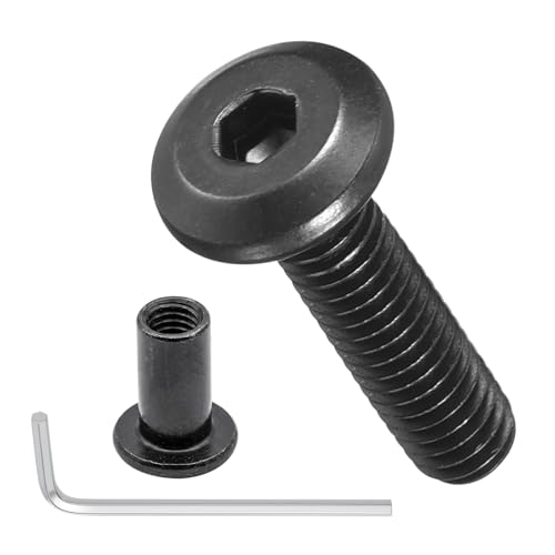 METALLIXITY Flat Head Hex Socket Cap Screws M4-0.7x16mm 40Pcs Connector - color: Black, size: M4-0.7x16mm