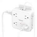 TESSAN Wall Surge Protector Outlet Extender with 8 Outlets Wall Charger - color: White, size: 2 USB-A+1 USB-C