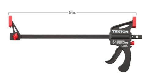 TEKTON 6 Inch Ratchet Bar Clamp / 9 Inch Spreader | 39180 - size: 6 in. / 9 in., style: Single Clamp
