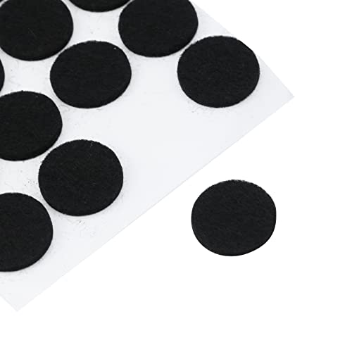 Antrader 160 Pack 0.7 Inch Self-Stick Furniture Round Felt Pads,Black - color: Black, size: 0.7" Dia. Round
