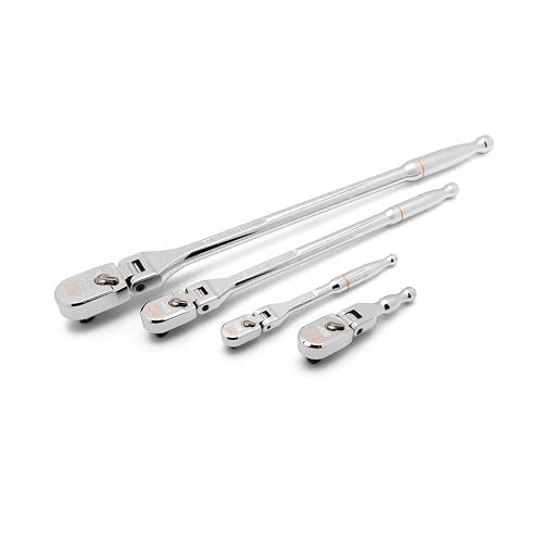 GEARWRENCH 4 Piece 1/4", 3/8" & 1/2" Drive 120XP Flex Ratchet Set | 81230XP - style: Flex Head