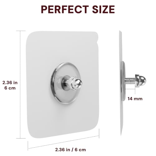 14 PCS Picture Hanging Hooks, Wall Hangers Without Nails, Adhesive Wall Hooks for Kitchen, Bathroom, Home and Office (14 mm) - size: 14PCS（14mm）