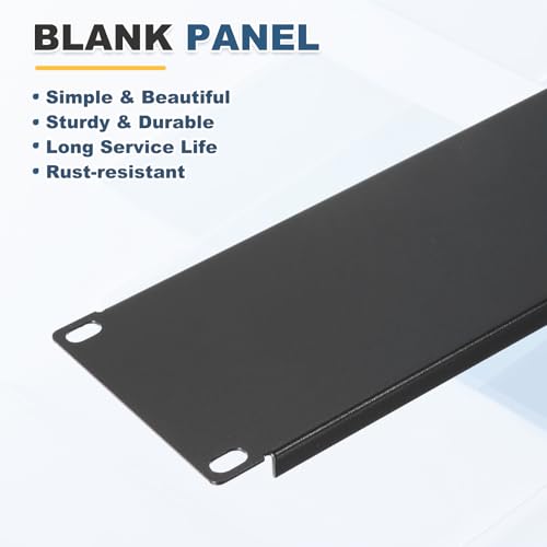 1 Set 2U Blank Panel, Metal Rack Mount Filler Panel Kit with Screws and Nuts for 19 Inches Network Enclosure Server Rack Cabinet Cable Accessories, Black - size: 88.5mm (2U)
