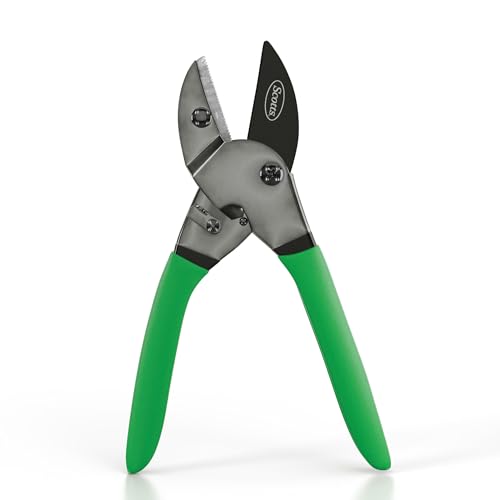 Scotts 8 in. Anvil Pruning Shears – 1/2 in. Cutting Capacity, Heavy-Duty Garden Pruner for Dry Stems and Dead Wood, Sap Resistant – Comfort Grip with Sharp Carbon Steel Blade for Yard and Garden Use - style: Anvil Pruner