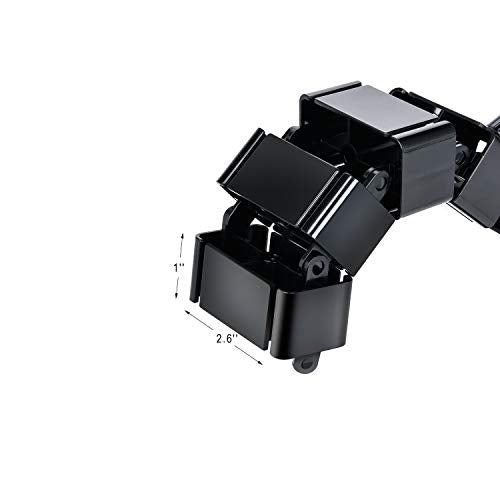 Vertebrae Cable Management Spine, Quad Entry Organizer for Height Adjustable Desk, Black