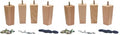 WEICHUAN 5.5 Inch Tapered Solid Beech Wood Furniture Sofa Couch Legs Set of 4 (Pack of 2) - color: Straight- Set of 4, size: 5.5" (Pack of 2)
