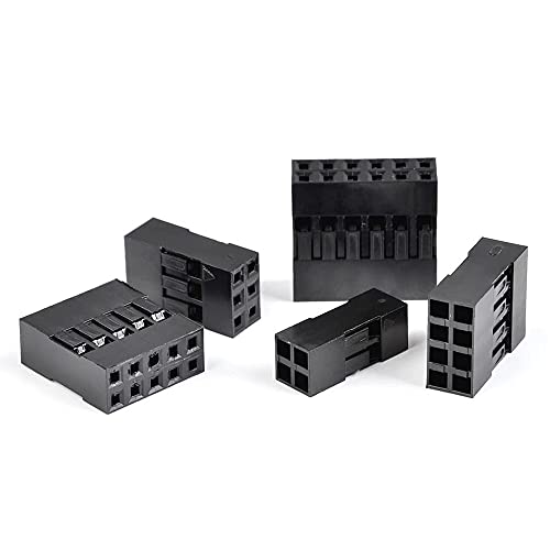 Mesee 620 Pieces Dupont Crimp Pin Connector Assortment Kit 2.54mm Pitch JST SM 1 2 3 4 5 6 Pin Single/Double Row Housing Socket Dupont Male Female Crimping Pins Adaptor Connectors Kit