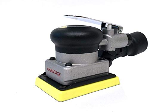 AirVANTAGE Industrial-Grade Orbital Pneumatic 3" x 4" Jitterbug Air Sheet Sander With 1" Diameter Central-Vacuum, 1/4 in. NPT Air Inlet (CV: PSA Vinyl) - style: CV: PSA Vinyl