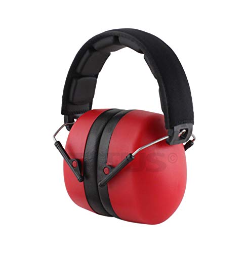 TITUS 3 Series, Onyx 37 Original Highest NRR Noise Reduction Earmuffs - color: 10 Pack Red (Premium Band / Earmuffs Only) No Logo
