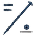 Pocket Hole Screws #8 x 2-1/2", Exterior Pocket Screws 600 Pcs, Washer Head with Square Drive, Coarse Thread, Blue Coated, Self Tapping, 100MM Drive Bit Included - size: #8 x 2-1/2"