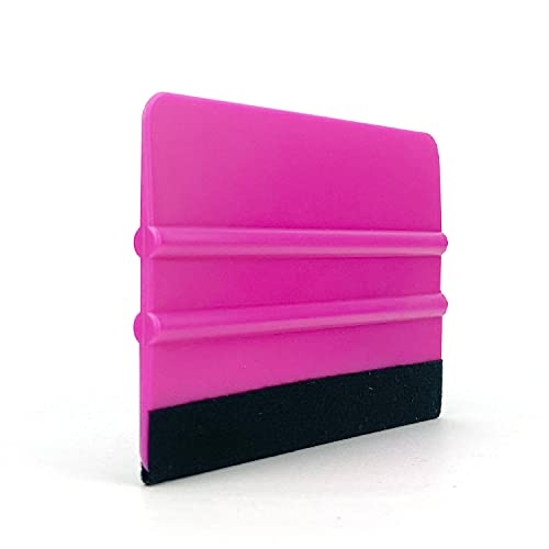 CCyanzi 4inch Vinyl Squeegee Tool Window Film Squeegee Decal Scraper Sign-Making Graphic Wallpaper Application, Felt Edge Protection Prevents Scratches - 10Piece Purple - color: Purple