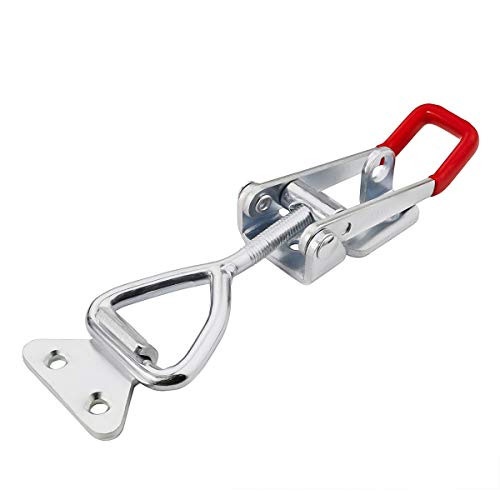 2 Pack Adjustable Toggle Clamp 660 lbs Holding Capacity Toggle Latch Hasp Clamp GH-4003 Lockable Quick Release Pull Latch Metal Draw Latch for Door, Box Case Trunk, Smoker Door, Jig - style: 4003, 2PK