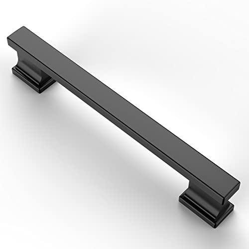 Asidrama 10 Pack 5 Inch(128mm) Matte Black Kitchen Cabinet Handles, Cabinet Pulls Kitchen Cabinet Hardware for Cupboard Drawer Pulls - color: Matte Black, size: 5" Hole Center, style: 10 Pack
