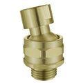 Shower Head Swivel Ball Adapter Brass Adjustable Shower Arm Connector Universal Showering Component Shower Arm Extension- Brushed Gold - color: brushed gold