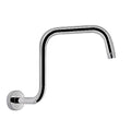 S Shaped Shower Arm, High Rise Shower Head Extension Pipe Standard 1/2" Connection with Flange, Awesome Shower Experience-Stainless Steel Bathroom Accessory(13 Inch Z-S Shape, Chrome Finish) - color: Chrome Finish, style: 13" Z Shape