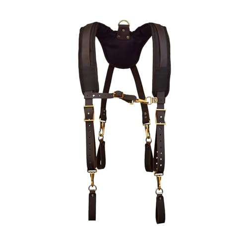 OX Tools Pro Oil Tanned Leather Tool Belt Suspenders for Men - Heavy Duty & Padded Support w/Adjustable Chest Strap OX-P263501 - Tirantes Para Bolsas de Construccion - color: Suspenders