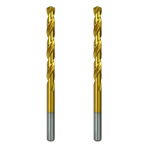 Greycore Tools 3/8 Inch x 6 Inch Cobalt Aircraft Extension Bit – 2 Pack M35 Cobalt Drill Bit, Industrial Titanium Coating – Drill Bits for Steel, Hard Metal, Cast Iron, Wood, Plastic (3/8" x 6") - size: 3/8" x 6", style: 6" Length