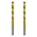Greycore Tools 3/8 Inch x 6 Inch Cobalt Aircraft Extension Bit – 2 Pack M35 Cobalt Drill Bit, Industrial Titanium Coating – Drill Bits for Steel, Hard Metal, Cast Iron, Wood, Plastic (3/8" x 6") - size: 3/8" x 6", style: 6" Length